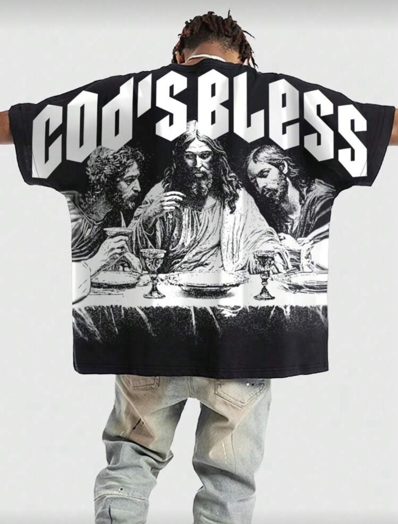 God's Bless Oversized Tshirt